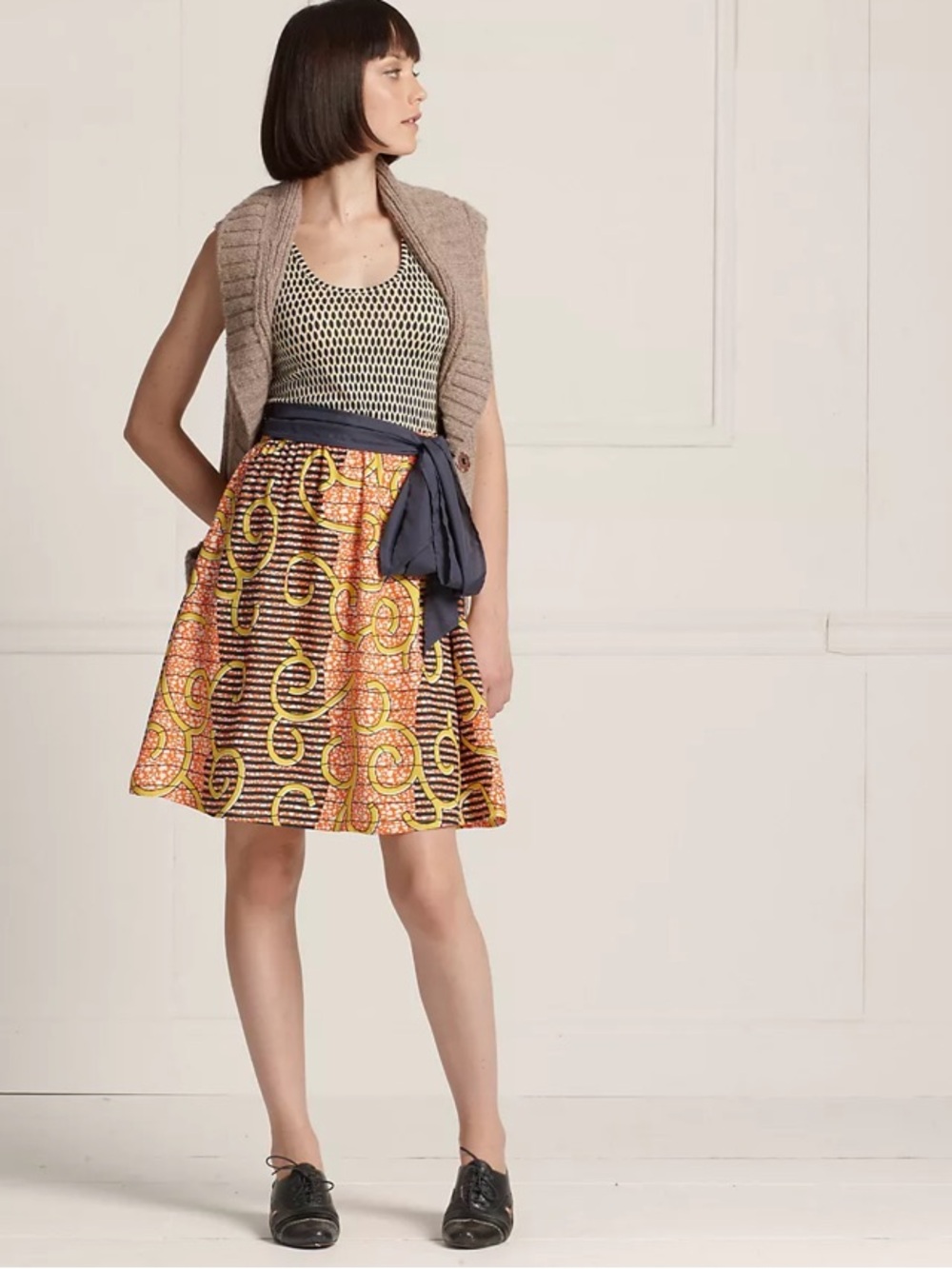 Anthropologie Flight Of The Bee Dress In Orange Mot